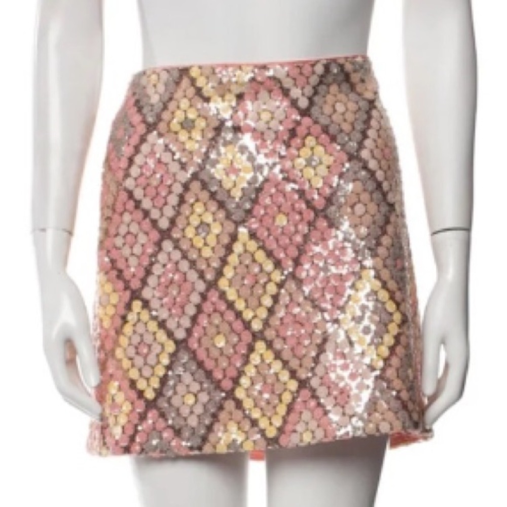 Caroline Constas Sequin Skirt
